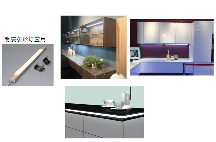 明装条形灯应用