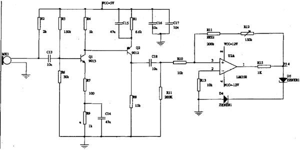 图6 声控电路图